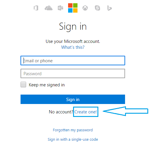 hotmail signup