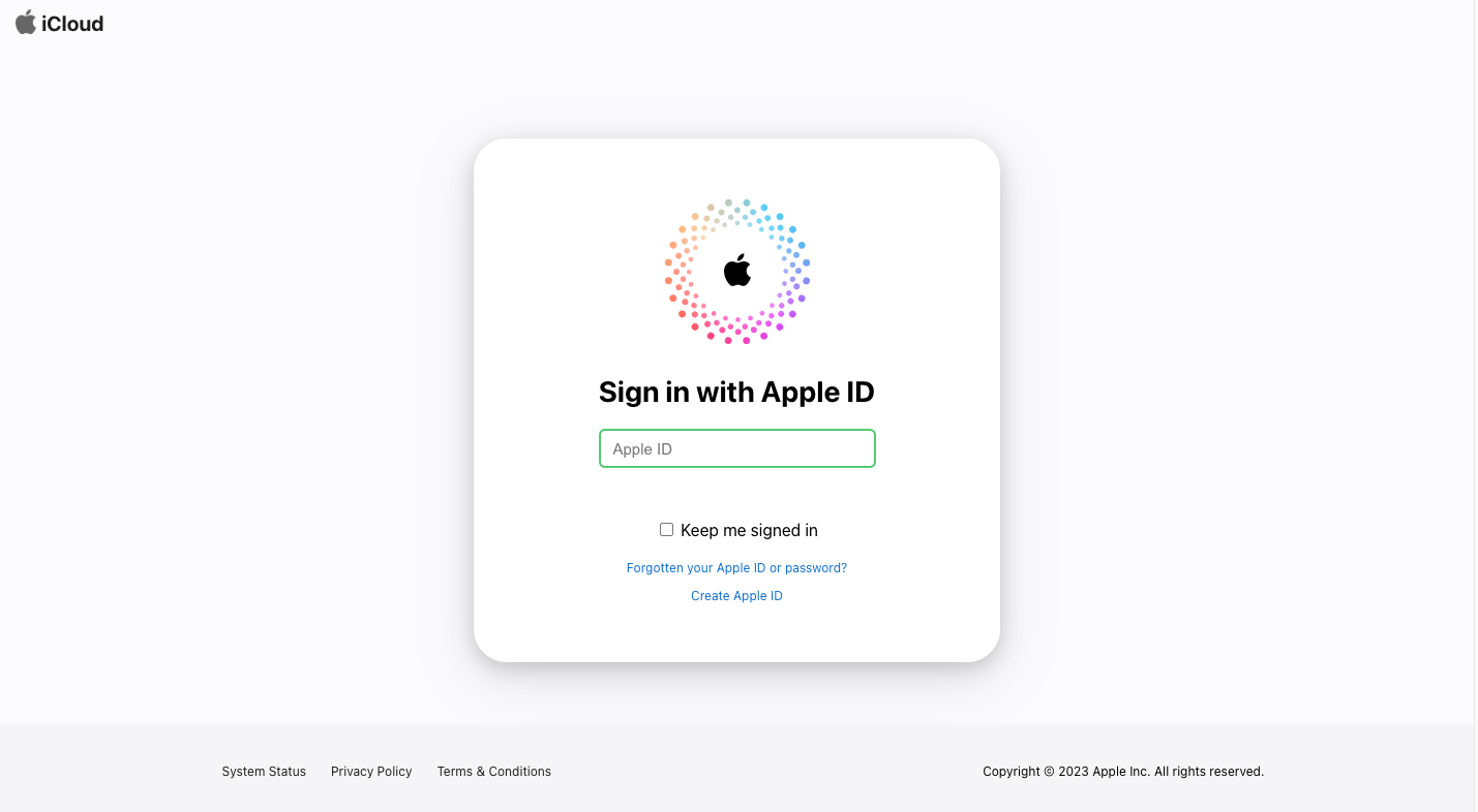 icloud login